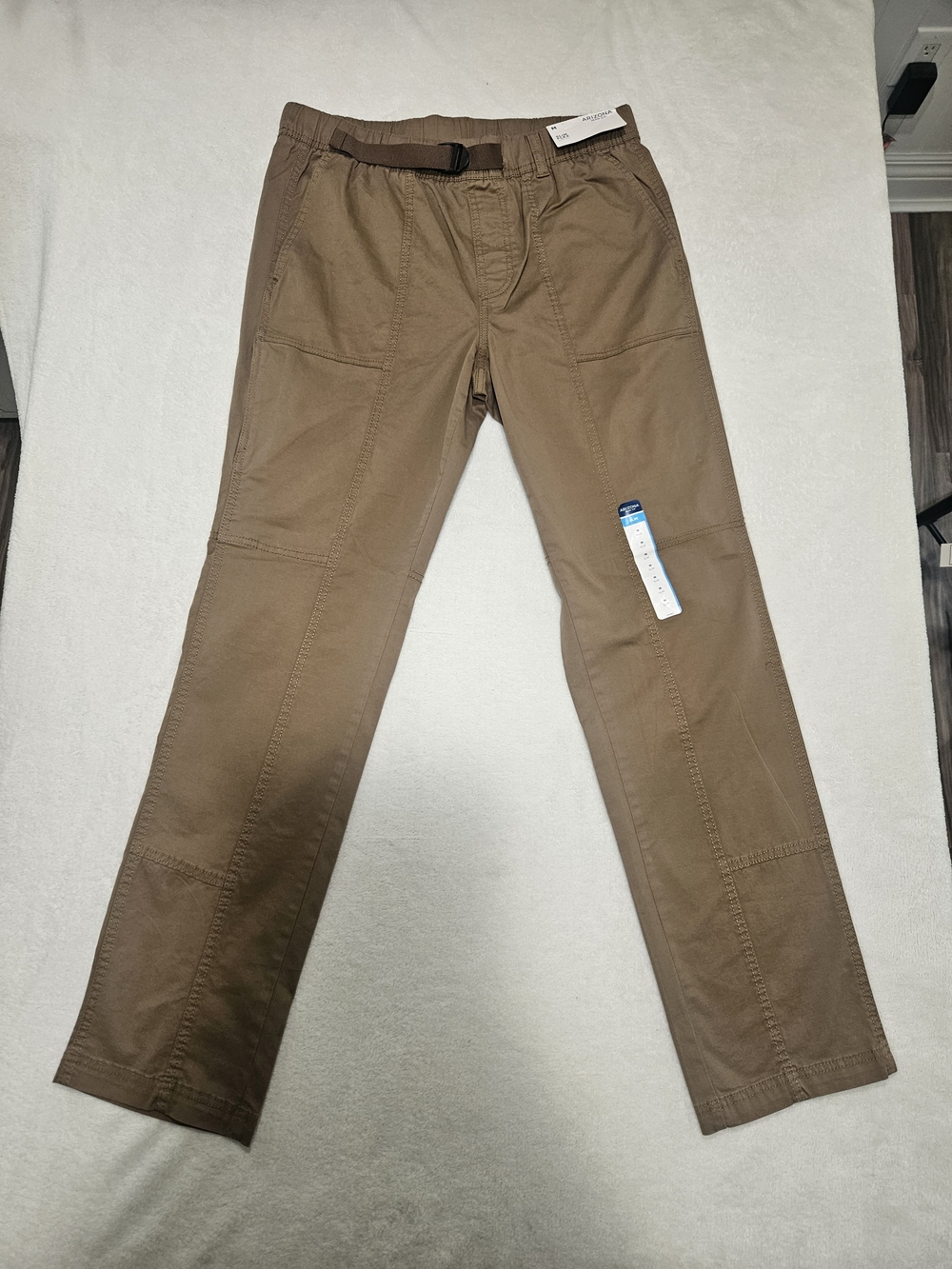 Arizona Jean Company Brown Cargo Pants with Web Belt